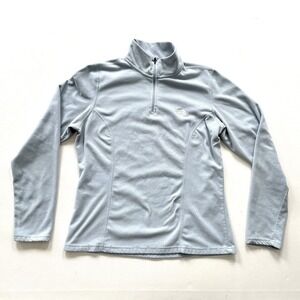 The North Face Fleece Pullover Women's L Gray Half Zip Lightweight Outdoor Warm